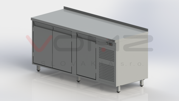 Refrigerated counter for gastronomic products