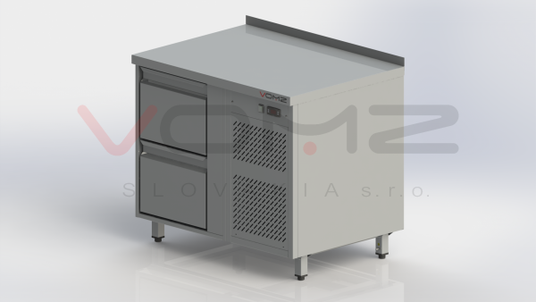 Refrigerated counter for gastronomic products