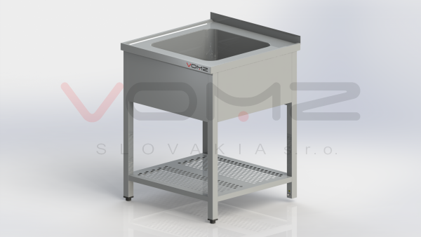 Sink moulded with shelf