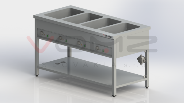 Dispensing warming drawer with shelf