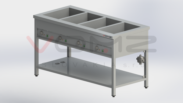 Dispensing warming drawer with shelf