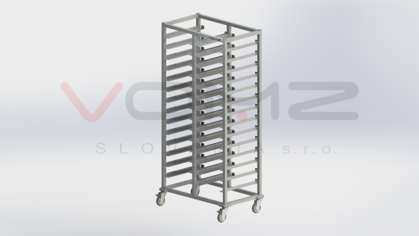 Tray trolley - double row